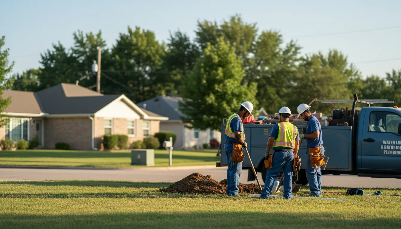 Residential water line and bathroom plumbing service in Cleveland, MN